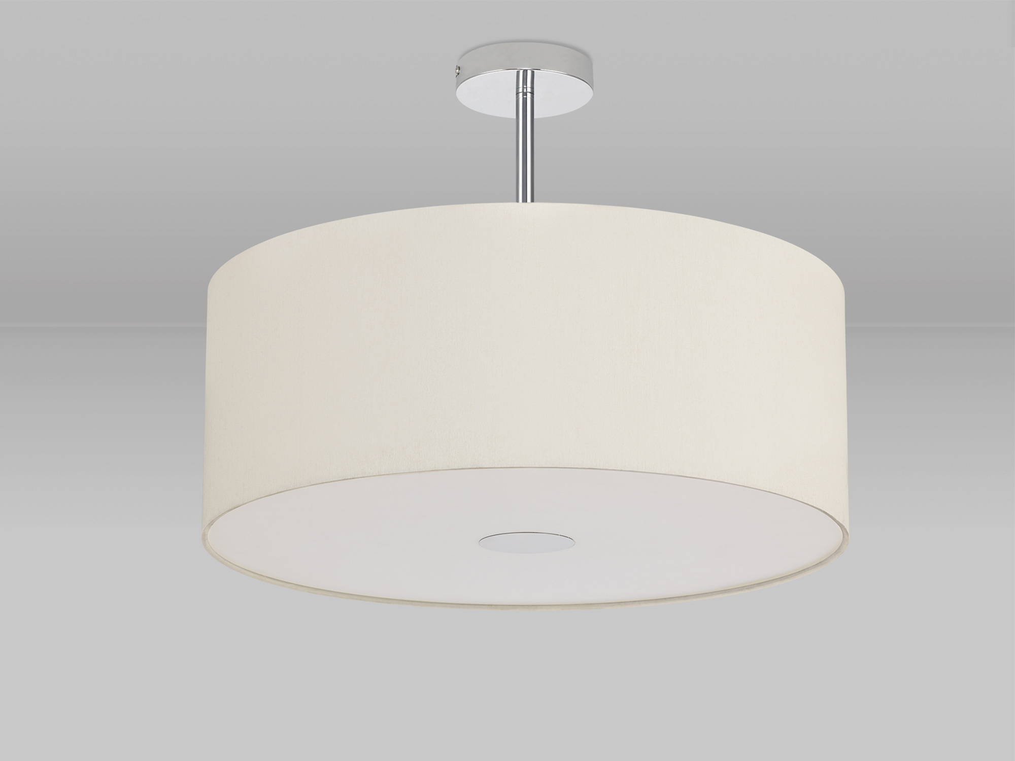 Baymont 50cm Semi Flush 3 Light Polished Chrome, Ivory Pearl, Frosted Diffuser DK0327  Deco Baymont CH IV